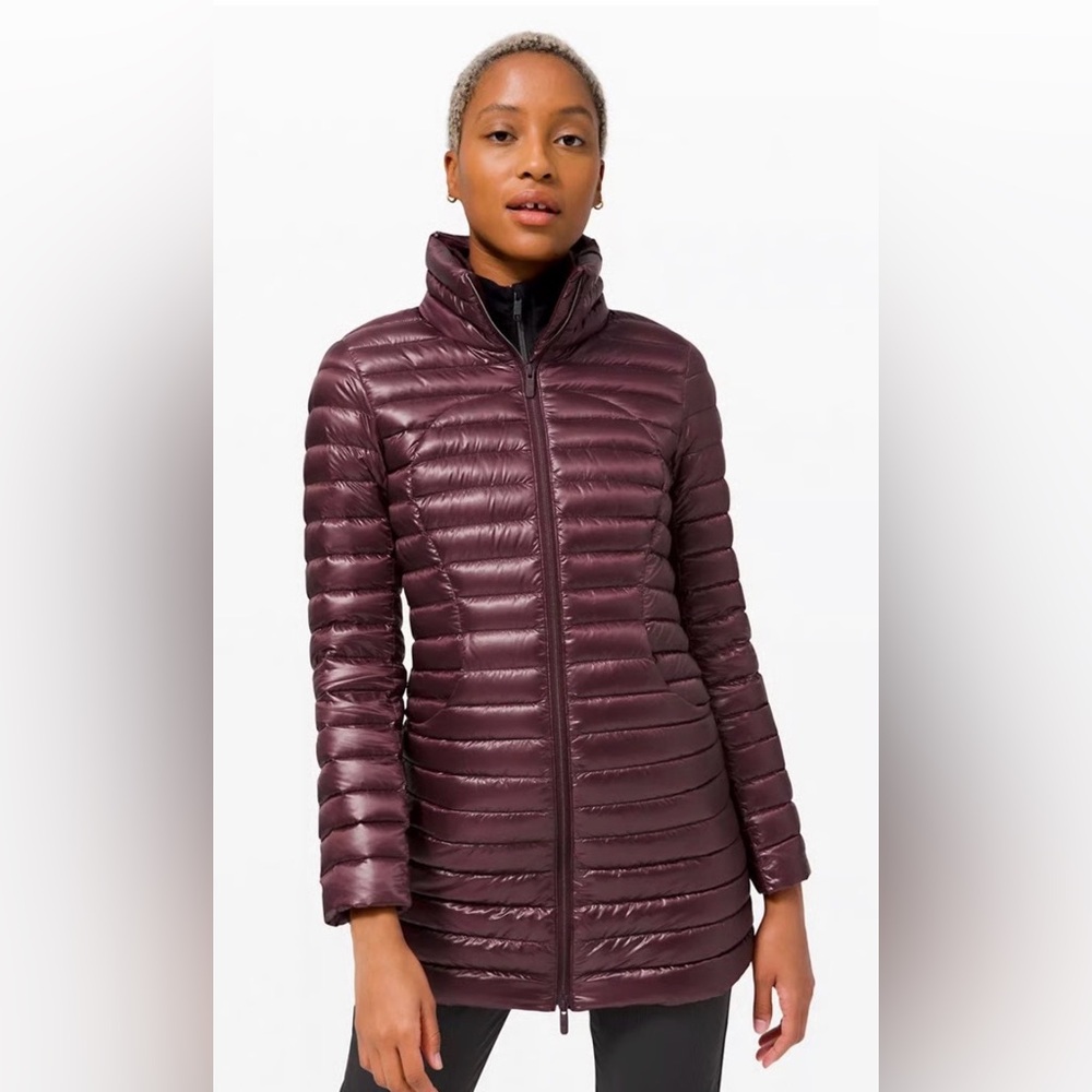 Lululemon Athletica Pack It Down Jacket / Coat Bordeaux Red Purple
